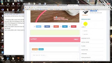 Tạo menu, label trong Blogspot Google