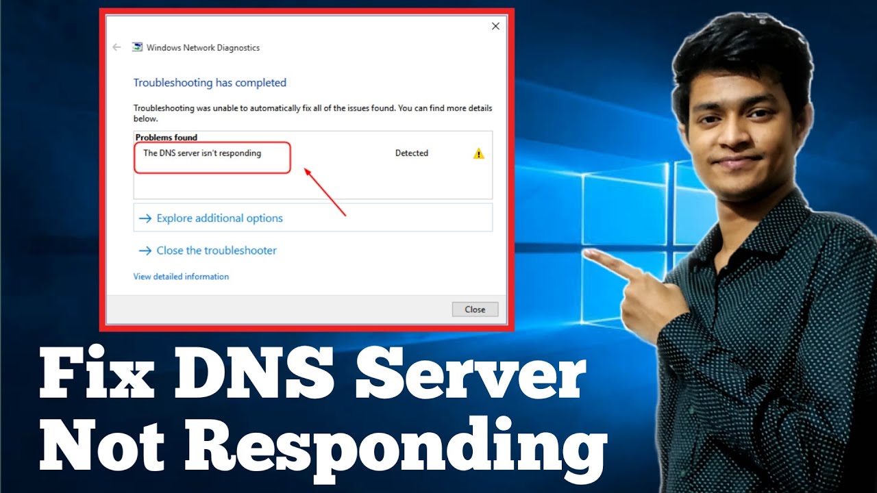 dns server isn't responding แก้  Update  How to fix dns server not responding on windows 10/7/8 | Wifi or Wired Connection | 2021