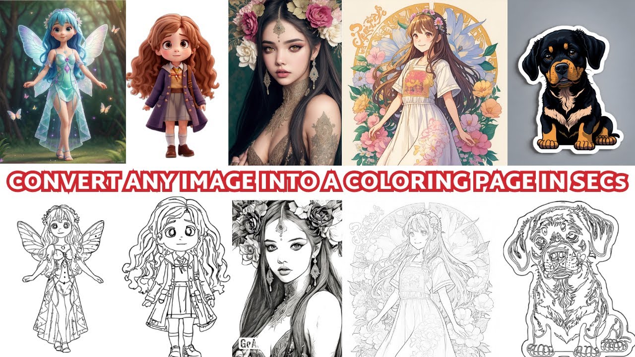 From IMAGE to COLORING PAGE in SECONDs For Amazon KDP #kdp