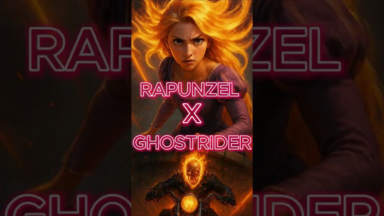 Rapunzel ❤️ Ghost Rider – Epic Fusion of Love & Flames 