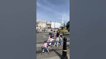 London City Walk, Trafalgar Square - Nelson’s Column - The National Gallery