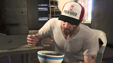 GTA 5: Trevor eats a bowl of shit