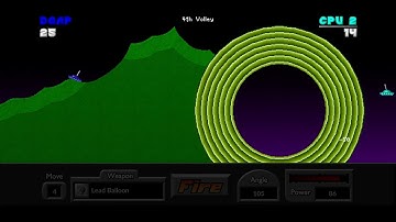 Pocket Tanks Gameplay- Difficulty Level 2