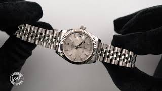Rolex 178274 Datejust 31 mm Fluted Bezel Silver Index Dial Jubilee