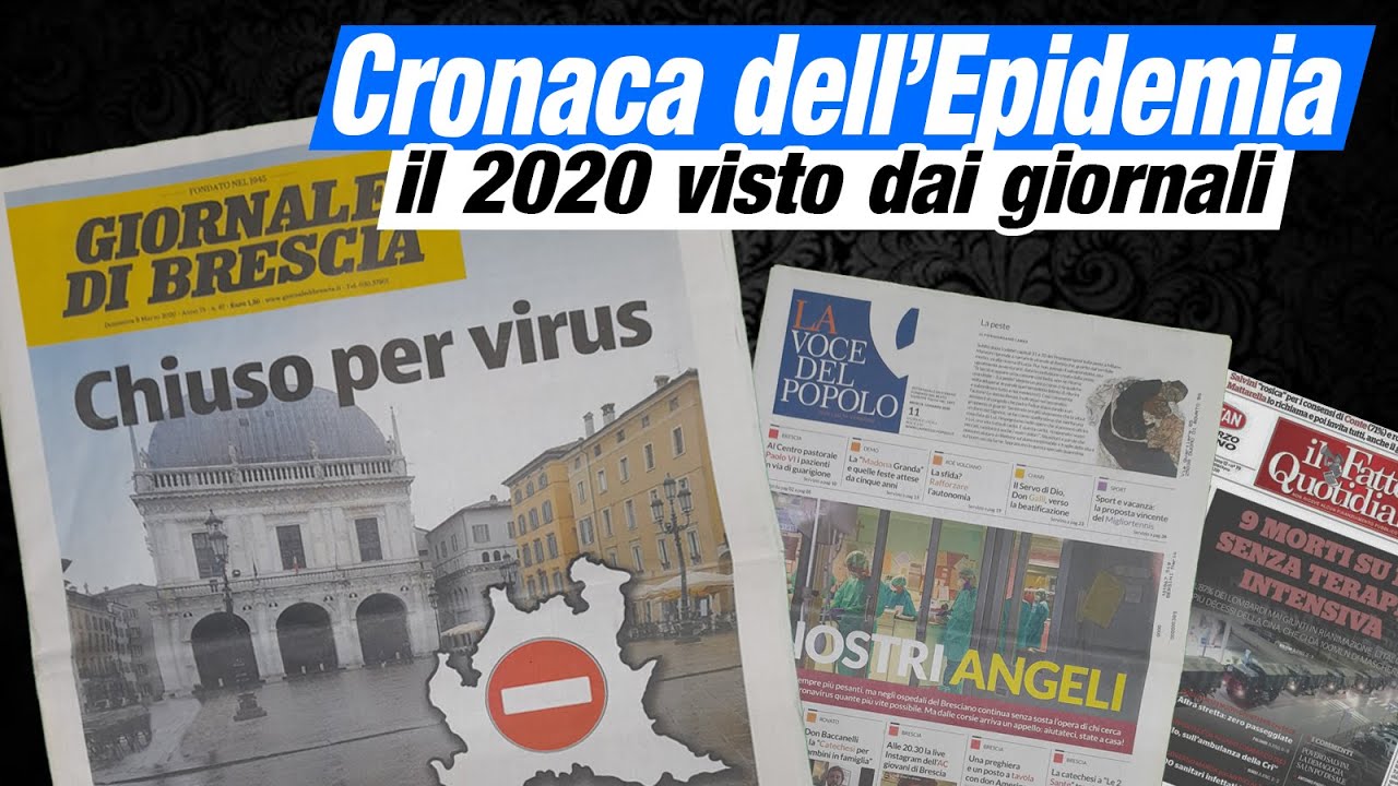 Cronaca dell'Epidemia di Covid, attraverso le prime pagine dei quotidiani