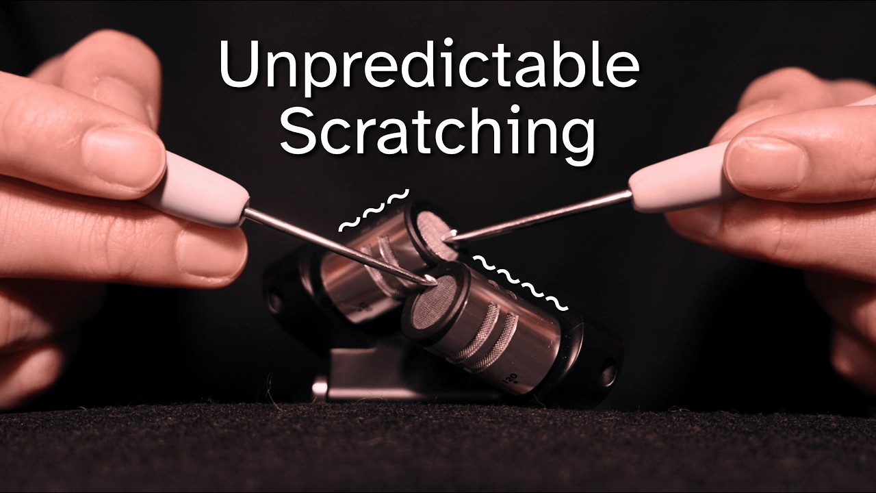 ASMR Тингл-скрэтчинг микрофона с 7 инструментами | 1 час для сна и релакса (без голоса)