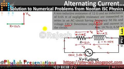 Q.20 Chapter 12 : Alternating Current | Solution to numerical problem from Nootan Physics
