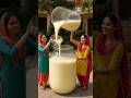 Miniature Punjabi girls making giant Banana🍌 Shake || #shortsfeed #shorts #ytshorts #trending
