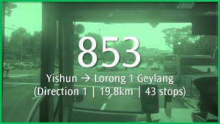 Tower Transit Singapore Hyperlapses Service 853 Direction 1