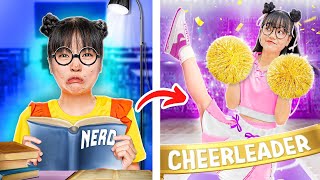 Trucos De Transformación "Nerd" - Cómo Ser Una Animadora Famosa? |  Baby Doll Stories ESP