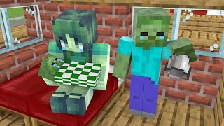 Monster School : Poor Zombie family - Sad Story - Minecraft Animation