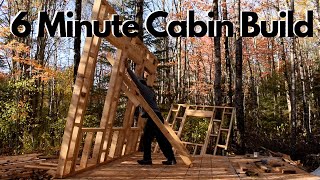 6 Minute 12x12 Tiny Cabin Build