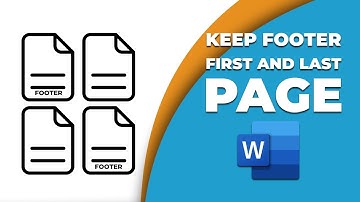 How to keep footer only first and last page in word