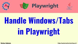 #30  Handle Windows or Tabs in Playwright Java