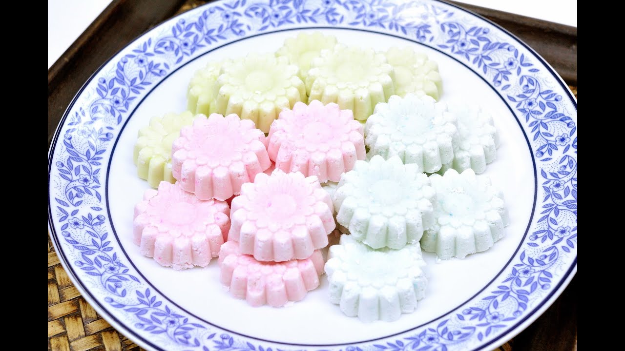 Thai Coconut Cookies (Thai Dessert) - Kanom Sum Pun Nee ขนมสัมปันนี