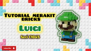 HOW TO BUILD LEGO BRICKS LUIGI CODE C1045 | TUTORIAL MERAKIT BRICKS LUIGI SERO C1045