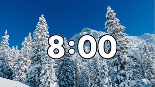 8 Minute Winter Countdown Timer With Relaxing Music ❄️🎶