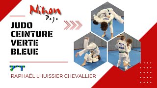 Judo passage Ceinture Verte Bleue Raphaël Lhuissier Chevallier Maxime Perrin Nihon Dojo