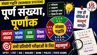 संख्या पद्धति (Number System) |पूर्ण संख्या, पूर्णांक, अभाज्य-भाज्य, सम-विषम संख्या|UPTET CTET Maths