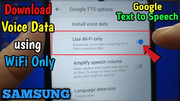 How to download voice data using WiFi only for Google text to speech on Samsung Galaxy A02