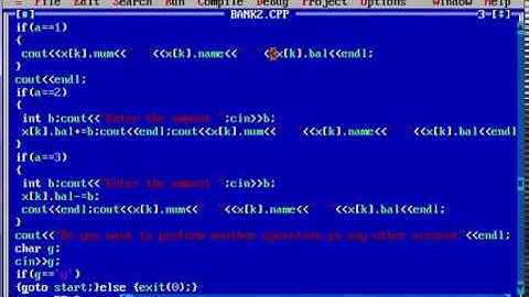 C++ Bank Program|Multiple accounts|View Info|Withdraw|Deposit