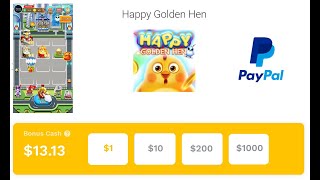 NEW APP Happy Golden Hen|| EARN $1-$1000 ON PayPal احصل على دولار في اقل من ساعه screenshot 2