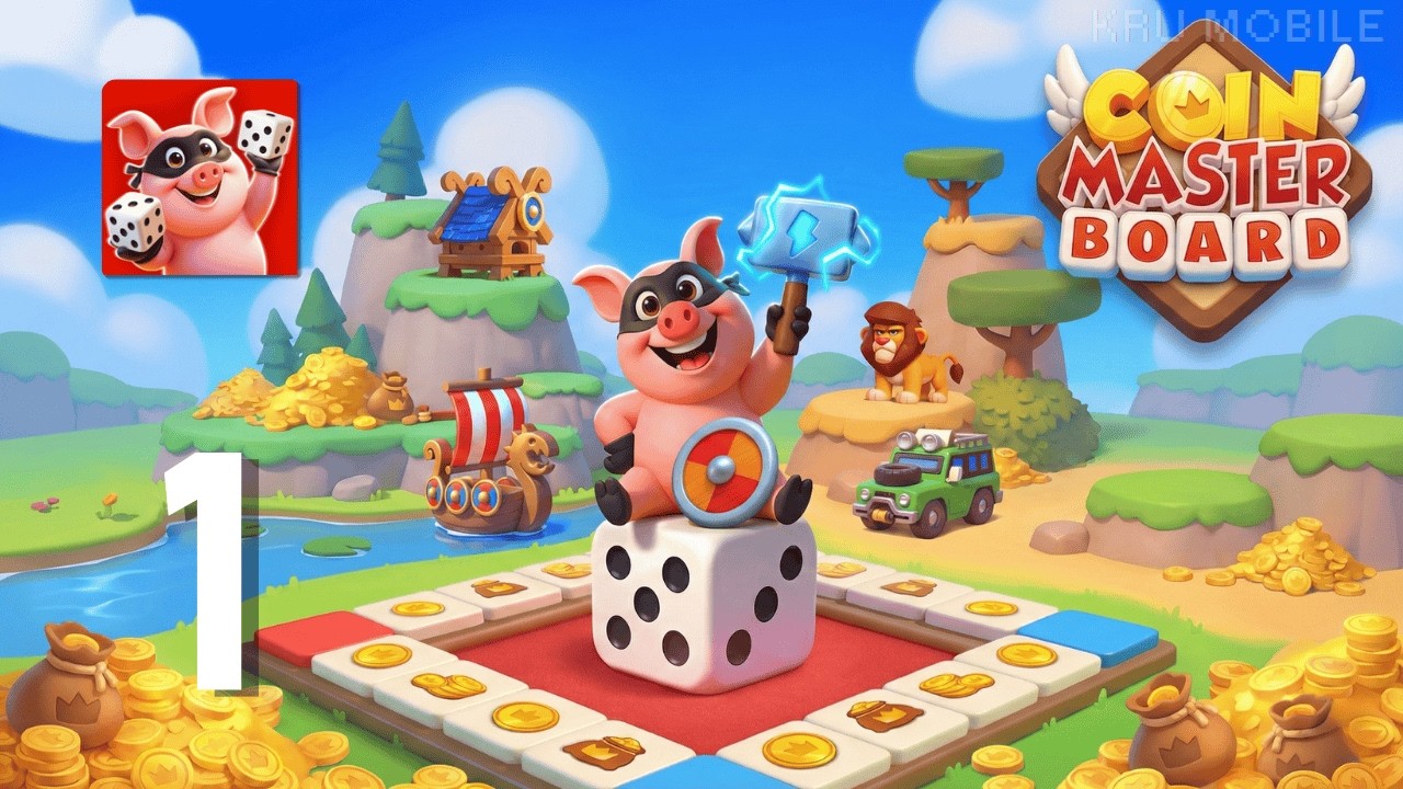 Coin Master - Board Adventure - Gameplay Walkthrough Part 1 (Android, IOS)