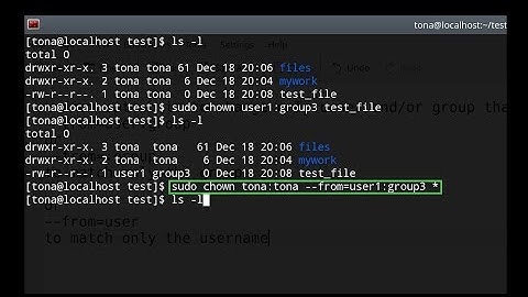 Chown - change file owner and group