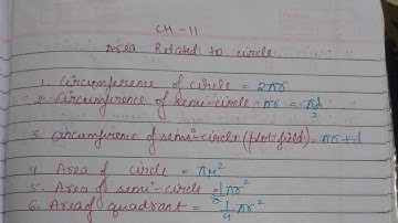 Class 10th Maths | Area related to circles | All Formula