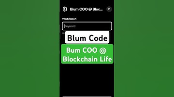 Bum COO @ Blockchain Life | Blum Verify Code | Blum today Video Code | Blum Code #blumverifycode
