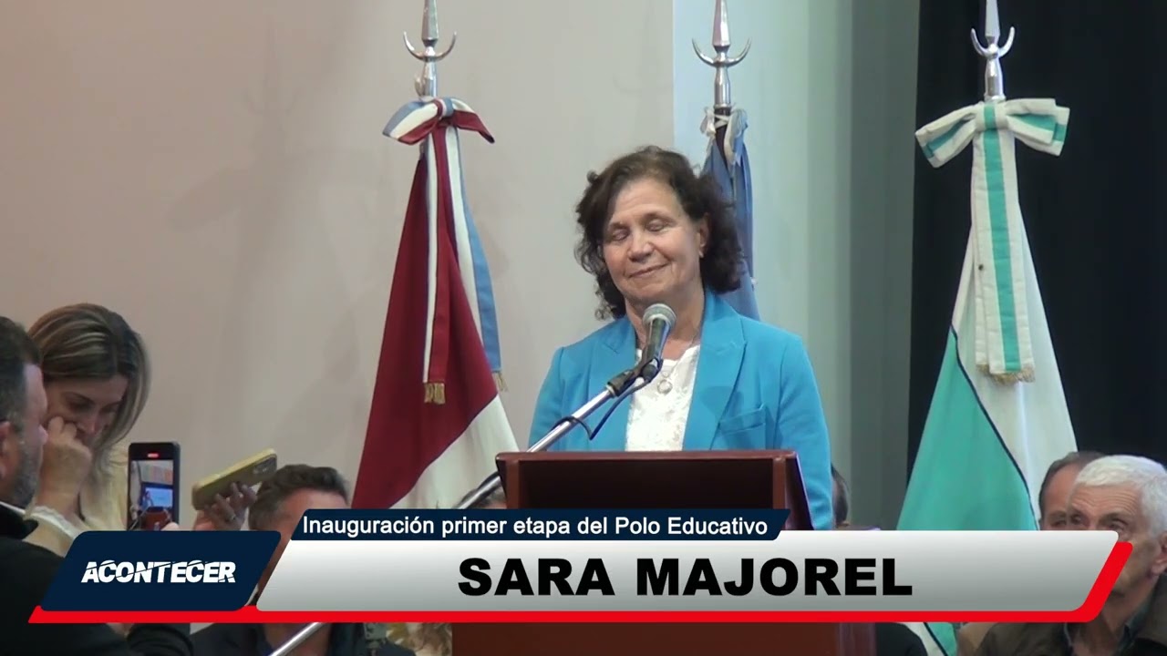 Marcos Juárez: Inauguración UPC. La palabra de la intendente Sara Majorel