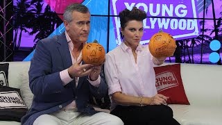 ASH VS EVIL DEAD Stars Draw Pumpkin Faces