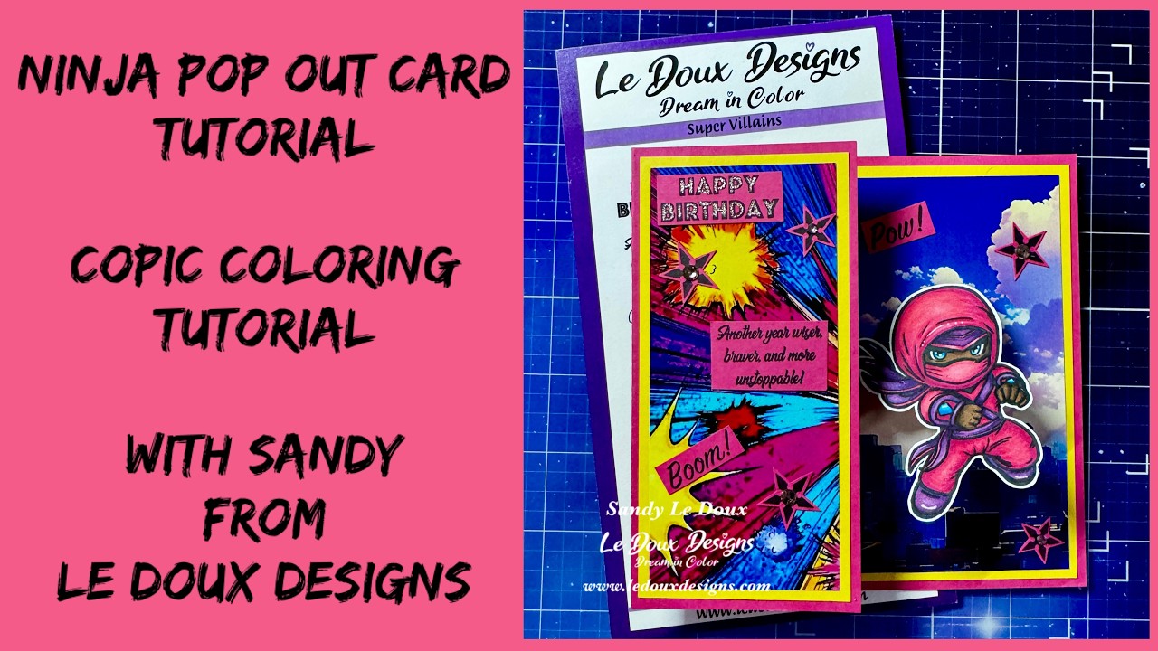 Who likes interactive cards? Check out this pop out  Ninja... she's unstoppable (tutorials included)