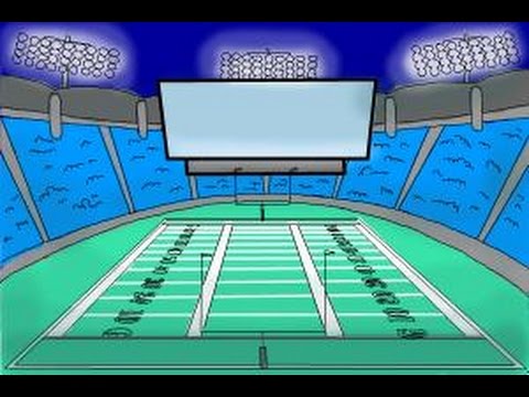 How to Draw a Football Stadium - YouTube