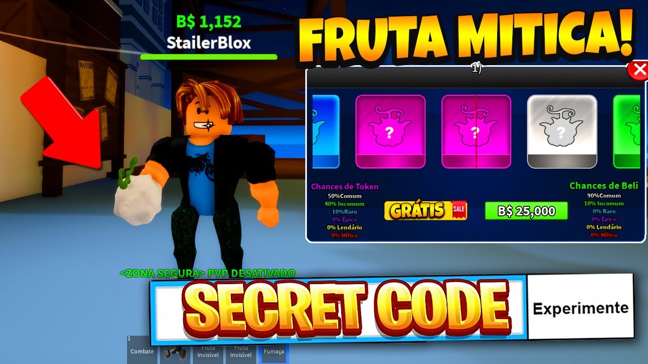 CORRE! NOVOS CODIGOS no FRUIT BATTLEGROUNDS! (FRUTA MITYCA GRATIS) 