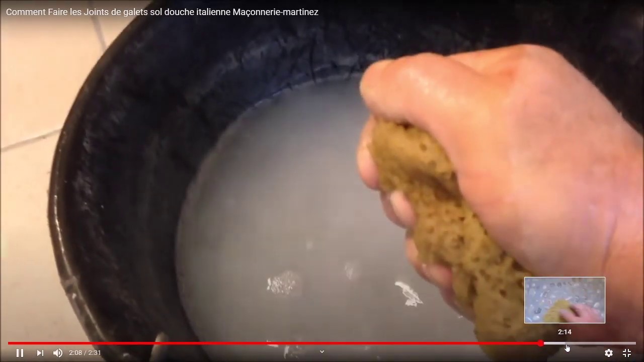 Comment bien Faire les Joints de galets, sol douche italienne, tuto
