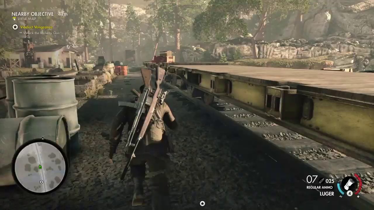 Sniper Elite 4 - LUGER SEMI AUTO PISTOL - MASTERY SKIN ONGOING QUEST - REGILINO VIADUCT - PART 5