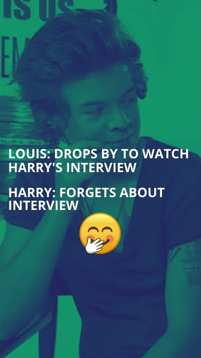 Harry gets distracted by Louis 😂 💚💙#shorts #larry #harry #louis