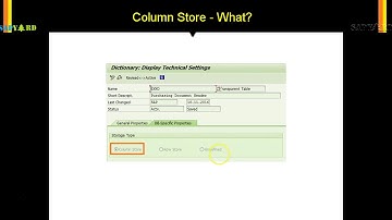 HDB  008   What does Col Store mean to ABAPer Functional and End User