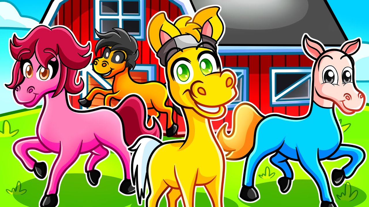 ¡Nos CONVERTIMOS en una FAMILIA de CABALLOS LOCOS en Roblox!