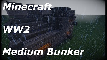 Minecraft WW2 Medium Bunker Tutorial W/Guns