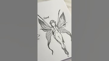How to draw a fairy in 3 ways✏️#drawing #howtodraw #fairy #tutorial