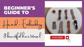 Embroidery For Beginners| 8 Types Of Hairstyles | Hand embroidery 🪡