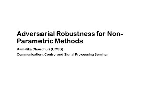 Adversarial Robustness for Non-Parametric Methods