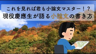 【慶應　逆転合格】これを見れば君も小論文マスター！？現役慶應生が語る小論文の書き方【勉強法】【小論文】【大学受験】【SFC】
