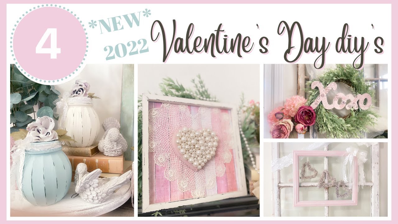 4 *NEW* VALENTINES DAY DIYS 2022 | DOLLAR TREE VALENTINES DAY DIYS | SHABBY CHIC DIYS | SPRING DIYS