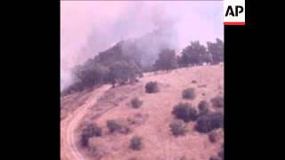 SYND 9 10 71FOREST FIRES NEAR SUMMERLAND, CALIFORNIA