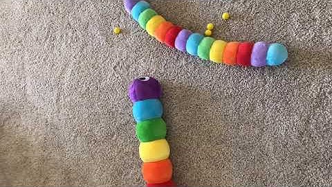 Slither.io in Real Life | The Little Rainbow Worm | Stop Motions by Aaron