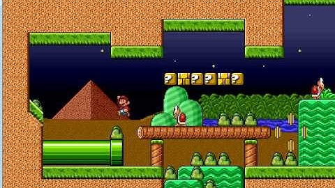 Super Mario Bros. X Custom Level: Green creek cavern