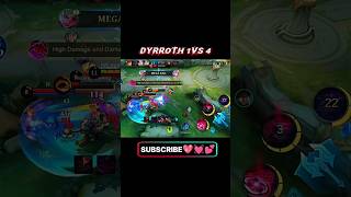 Dyrroth 1vs 4🥶 #moba5v5#mobilelegends#mlbb#dyrrothmvp#mobilelegendsbangbang#mobalegends5v5